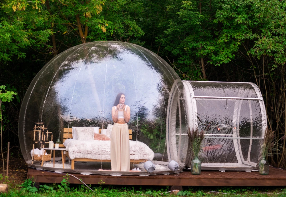 single tunnel bubble tent